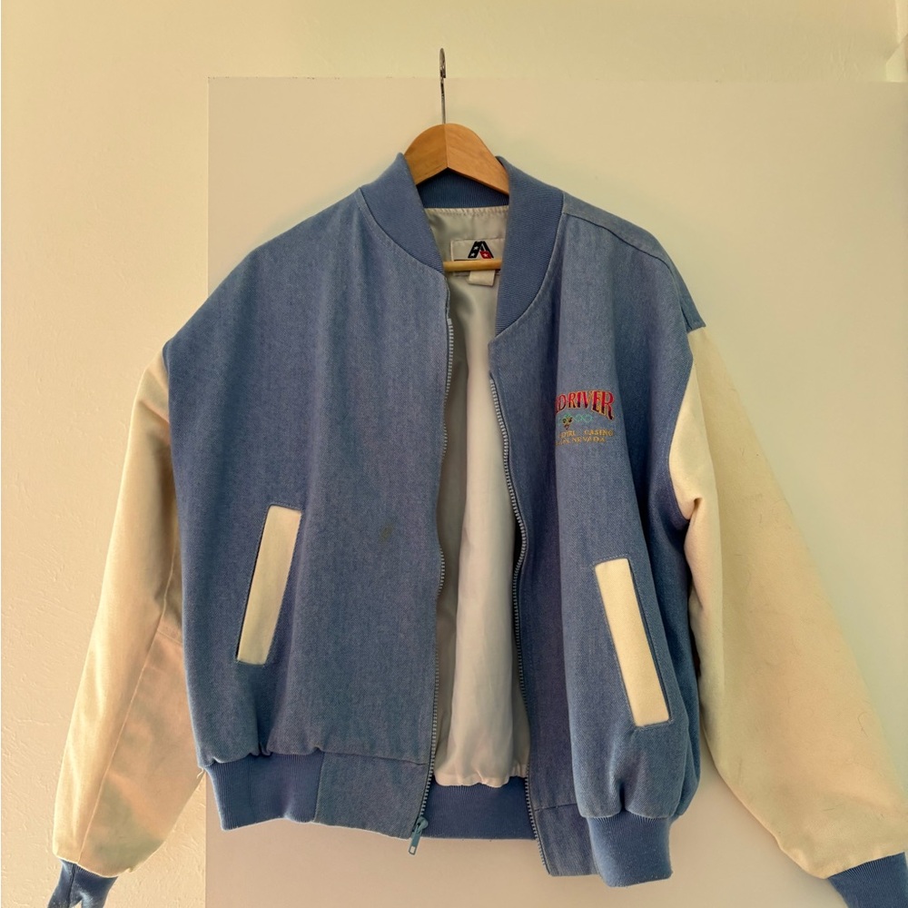 Denim bomber jacket